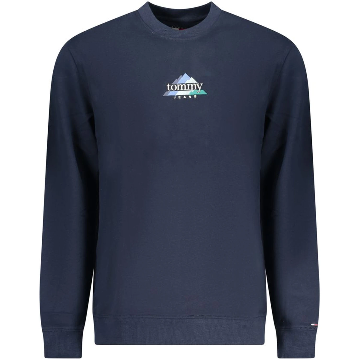 Blue Cotton Men Sweatshirt
