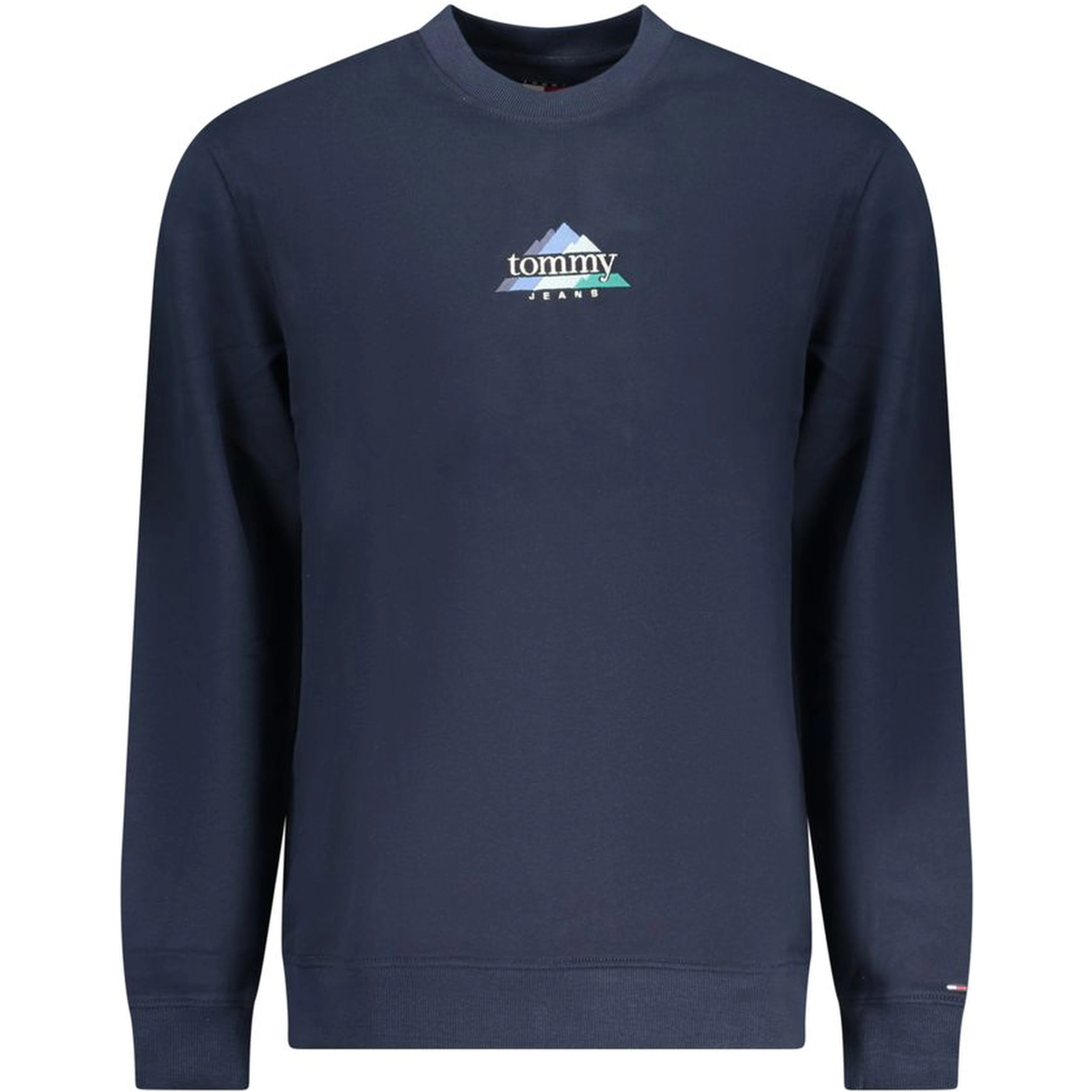 Blue Cotton Men Sweatshirt