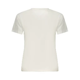 White Cotton Women T-Shirt