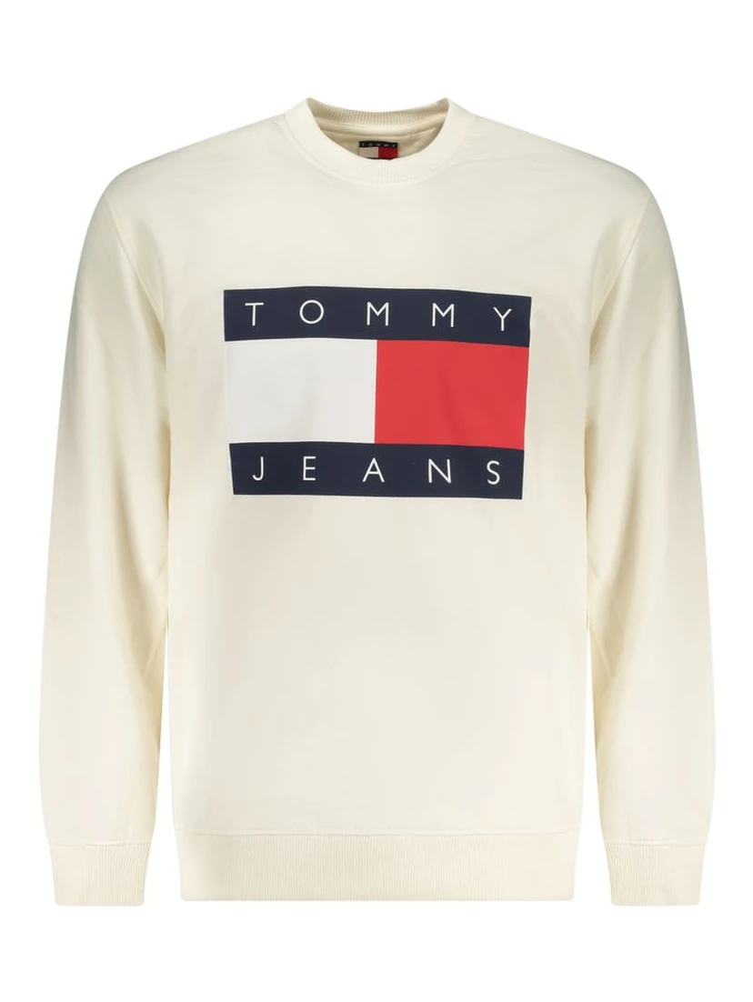 White Cotton Men Sweatshirt