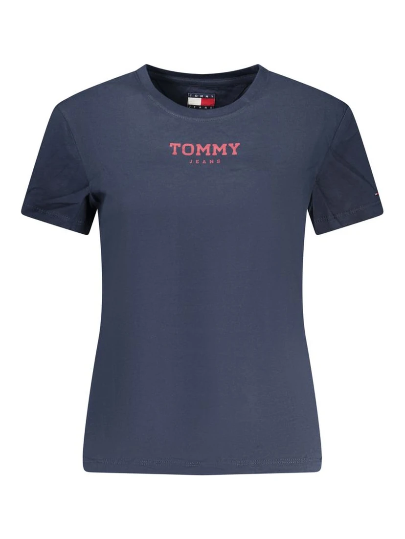 Blue Cotton Women T-Shirt