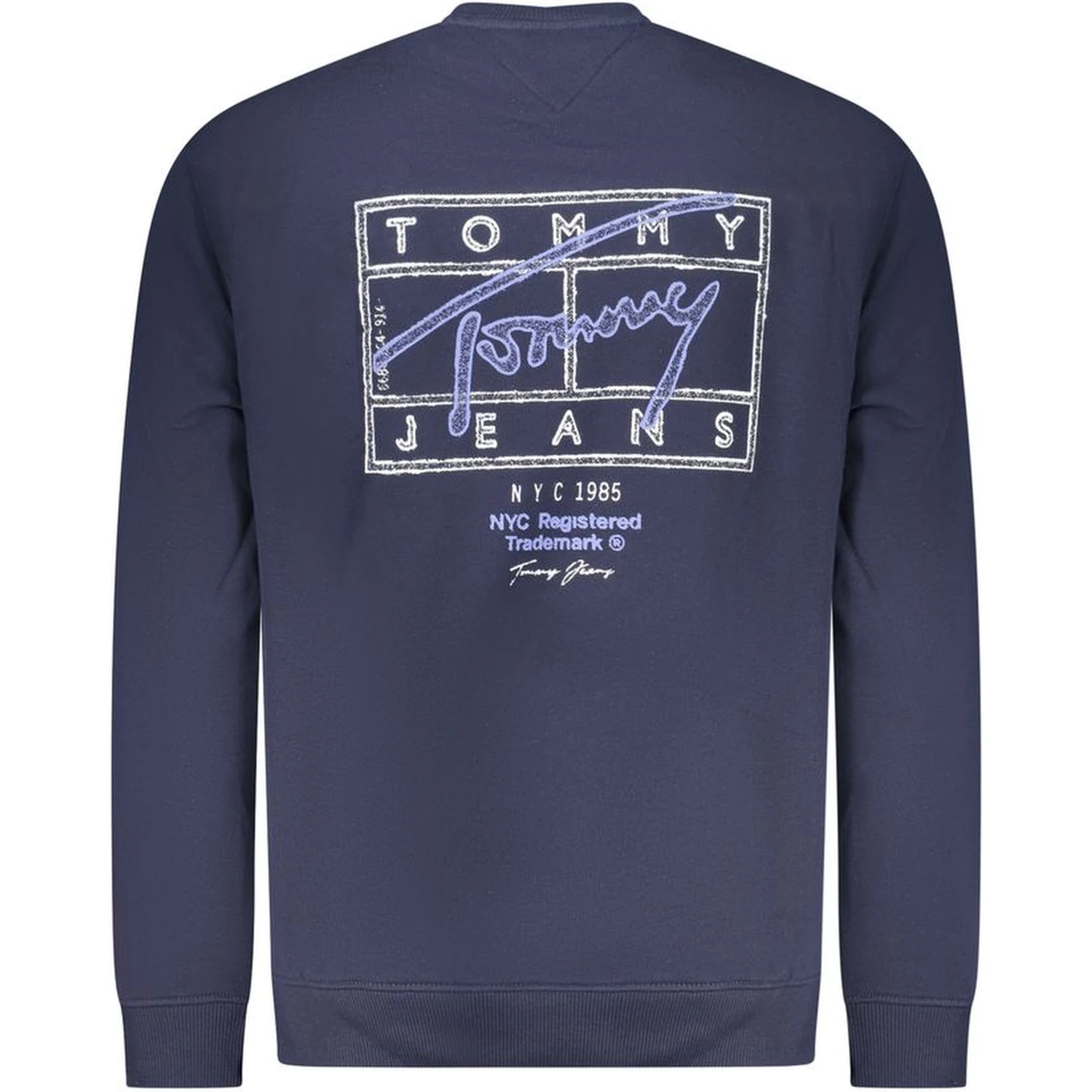 Blue Cotton Men Sweatshirt