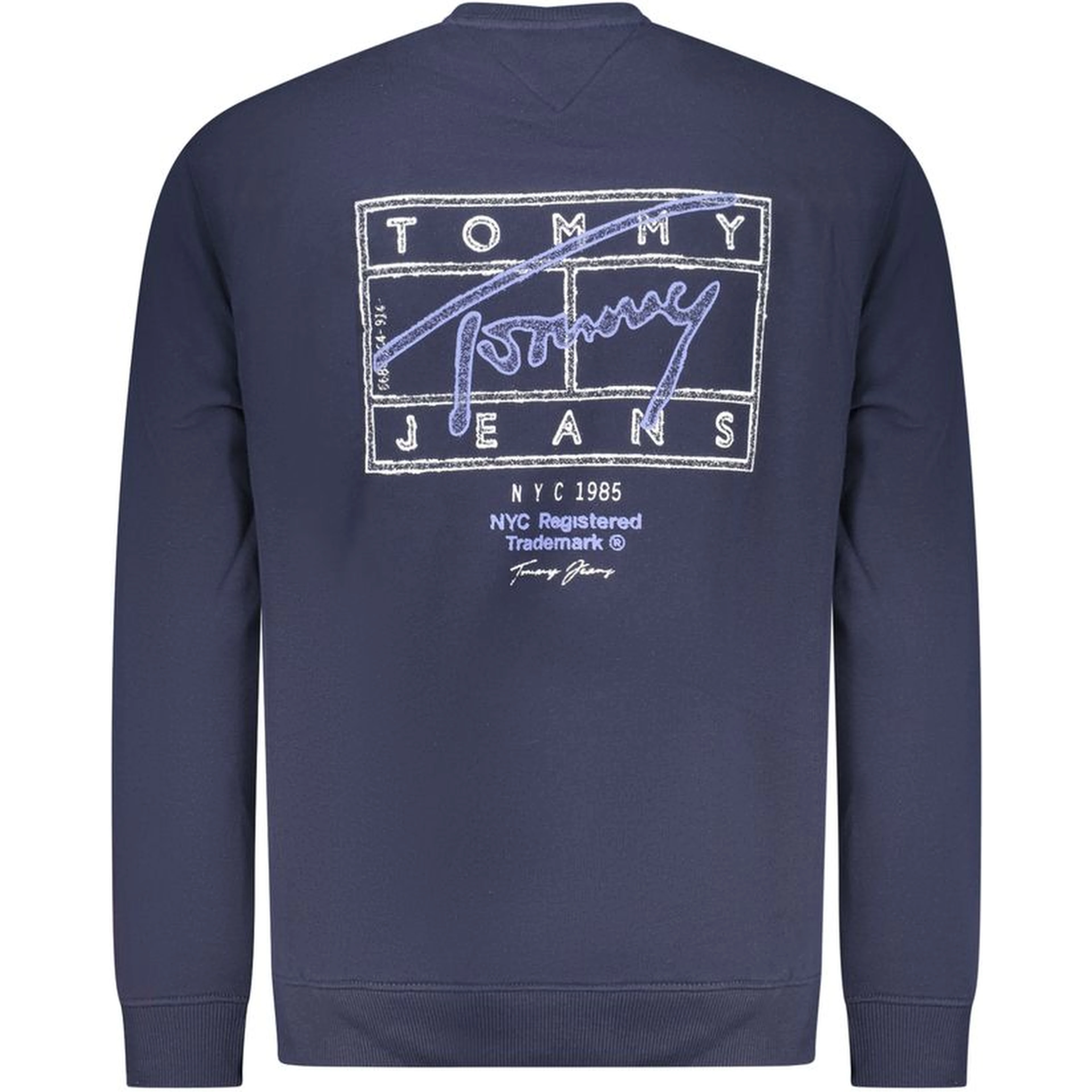 Blue Cotton Men Sweatshirt