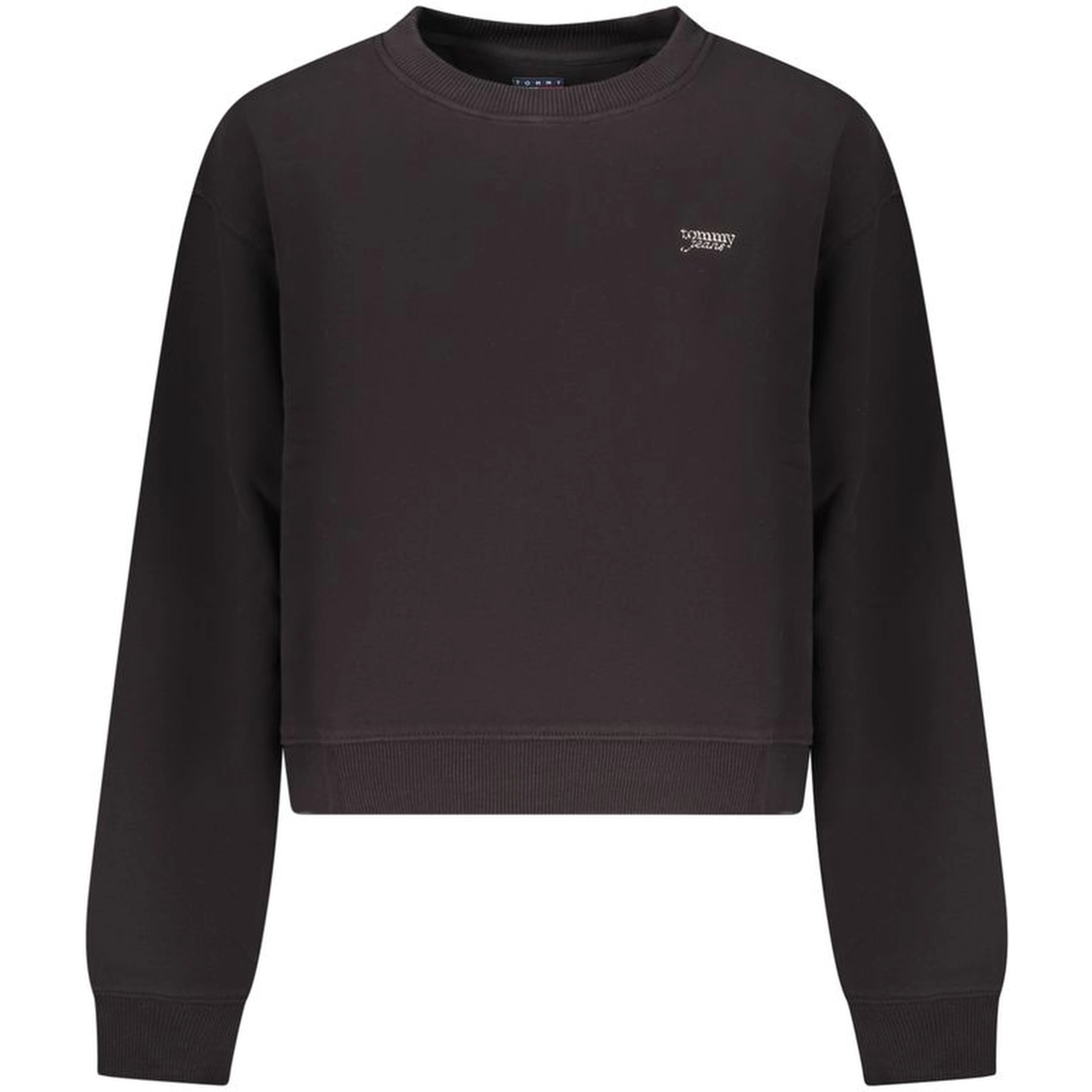 Black Cotton Women Sweatshirt