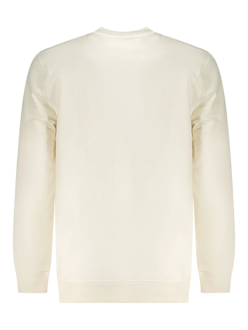 White Cotton Men Sweatshirt