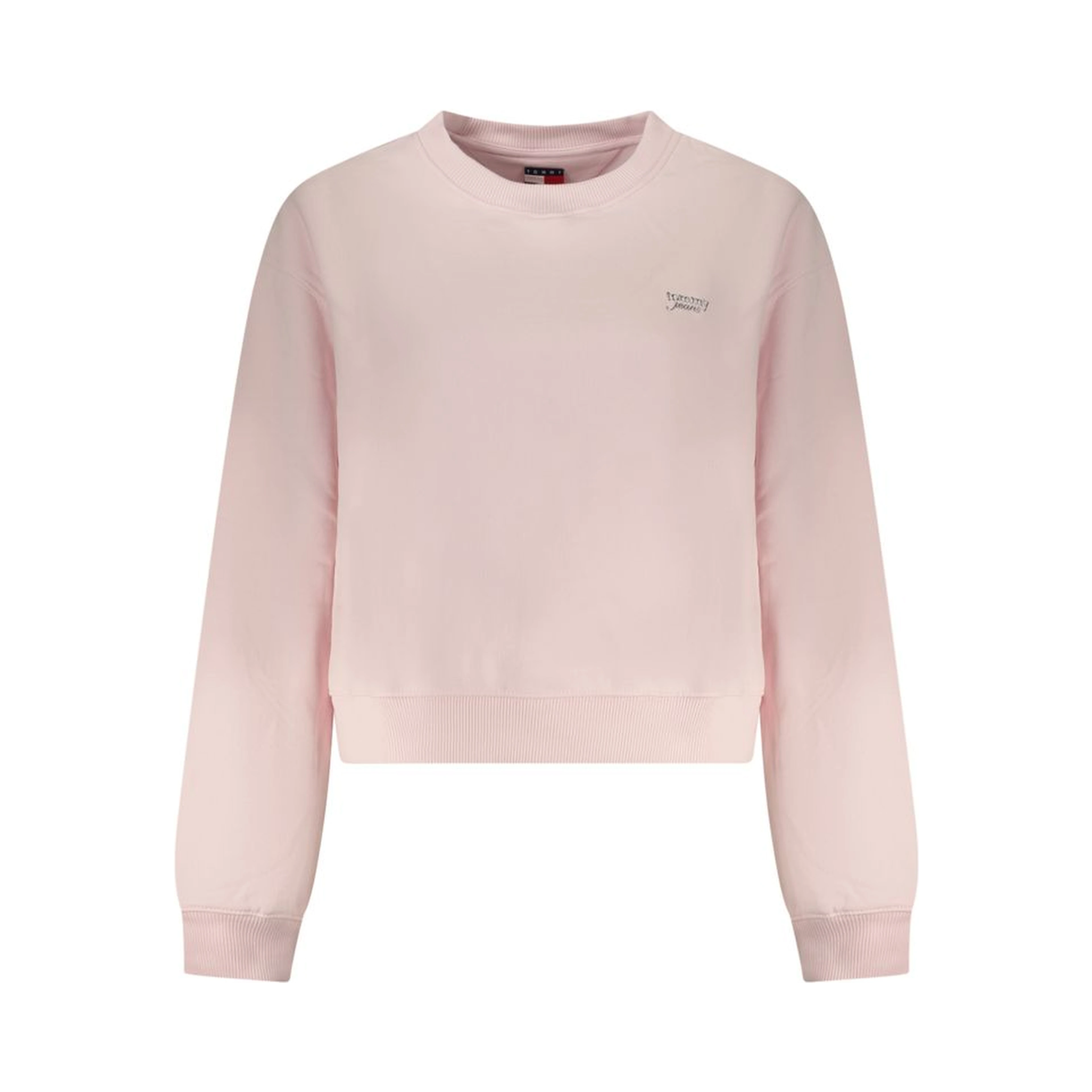 Pink Cotton Women Sweatshirt