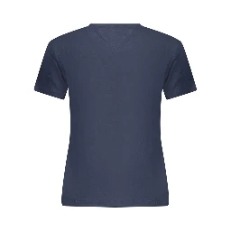 Blue Cotton Women T-Shirt