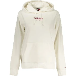 White Cotton Women Sweatshirt