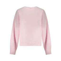 Pink Cotton Women Sweatshirt
