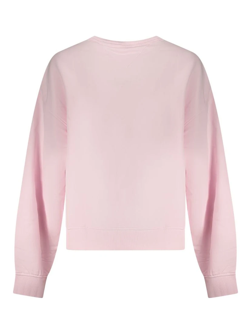 Pink Cotton Women Sweatshirt