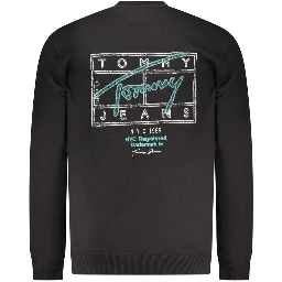 Black Cotton Men Sweatshirt