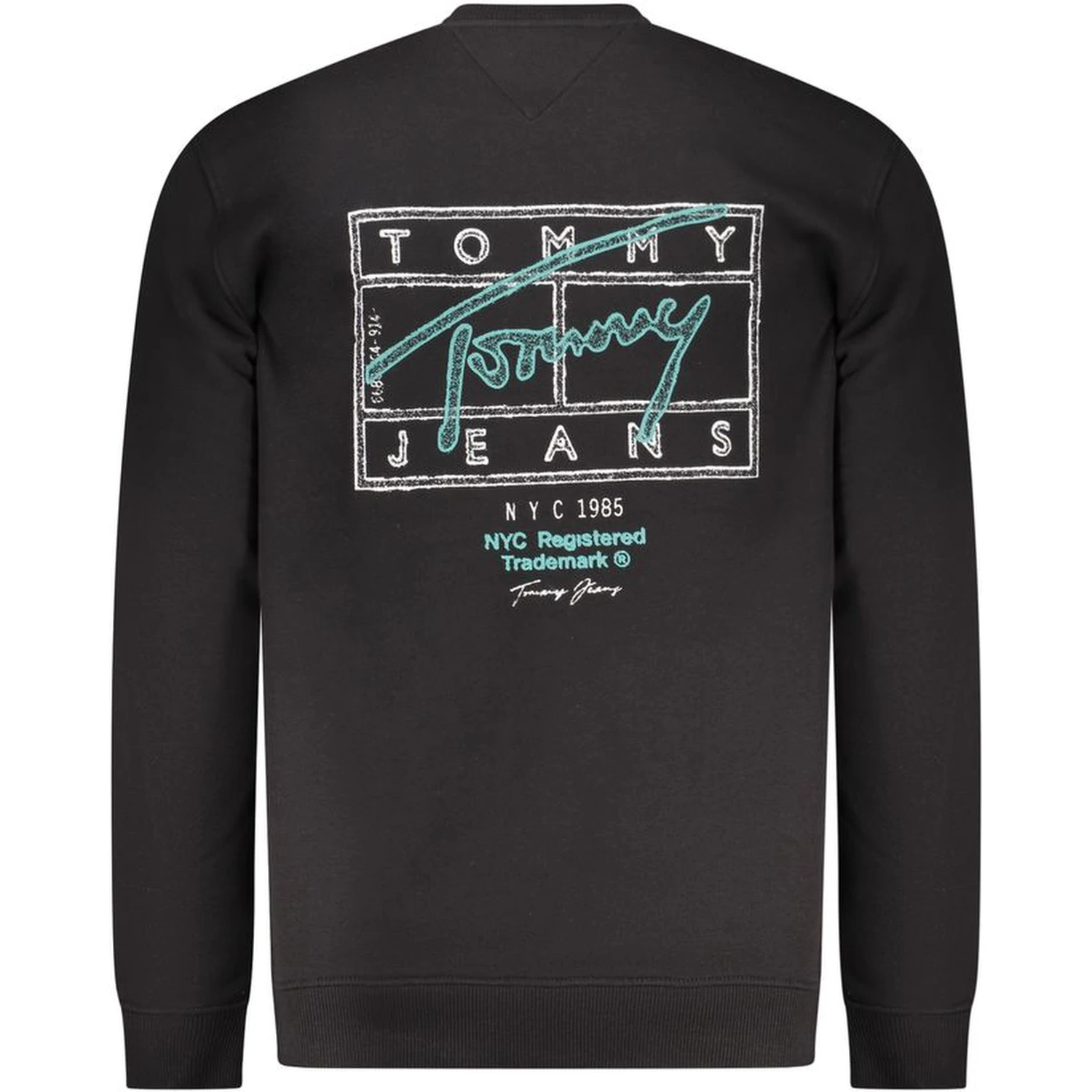 Black Cotton Men Sweatshirt