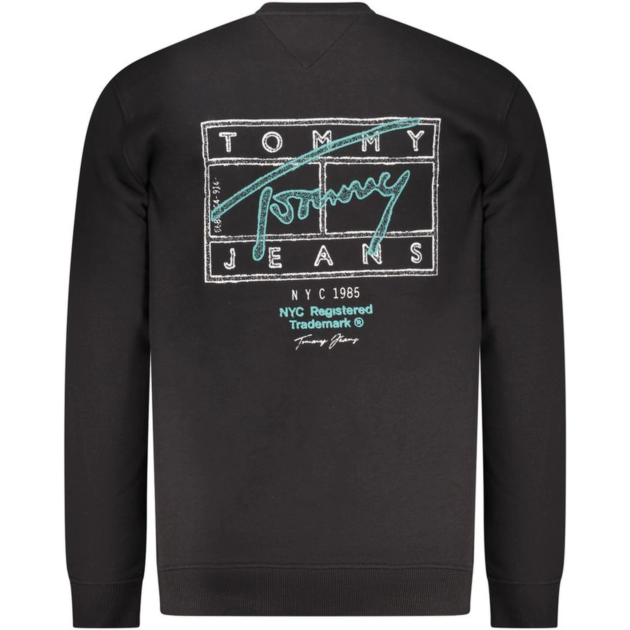 Black Cotton Men Sweatshirt