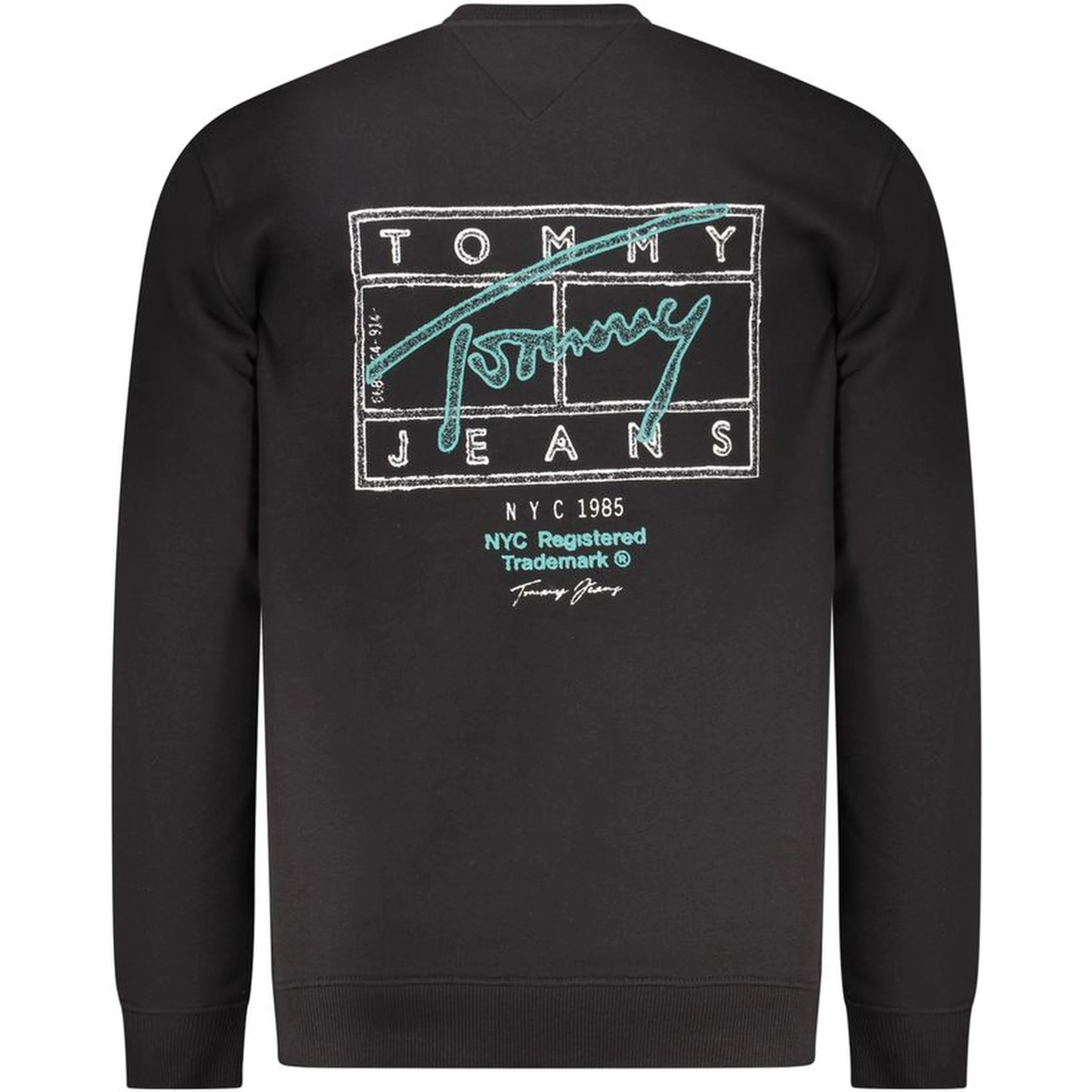 Black Cotton Men Sweatshirt