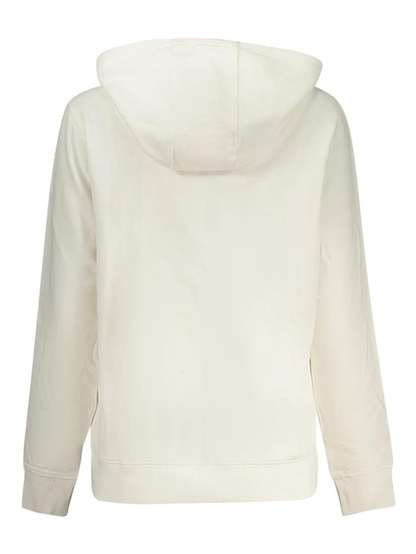 White Cotton Women Sweatshirt