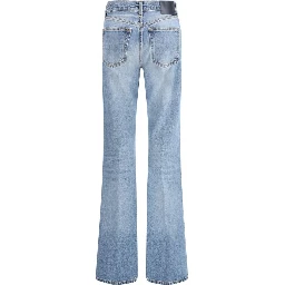 Light Blue Cotton Flared Jeans