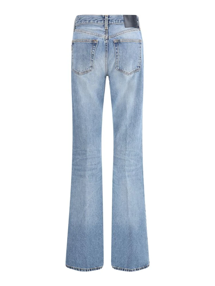 Light Blue Cotton Flared Jeans alternative