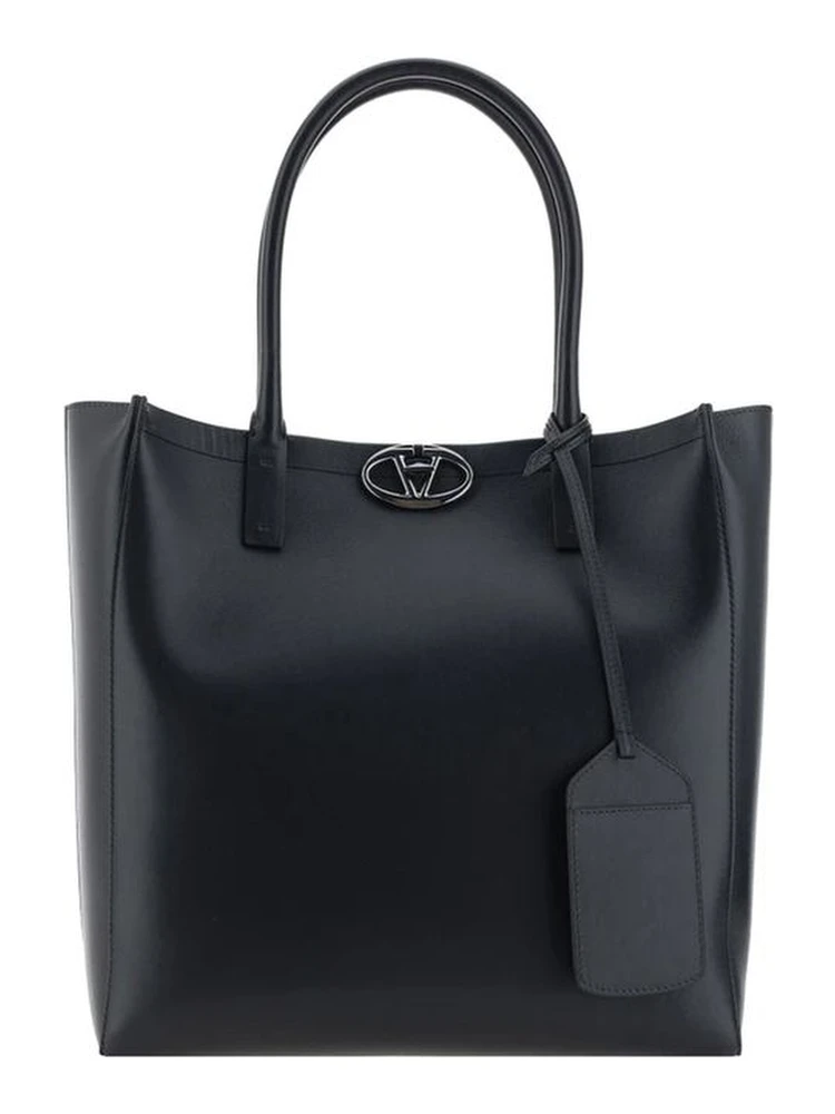 Black Calfskin Tote Bag
