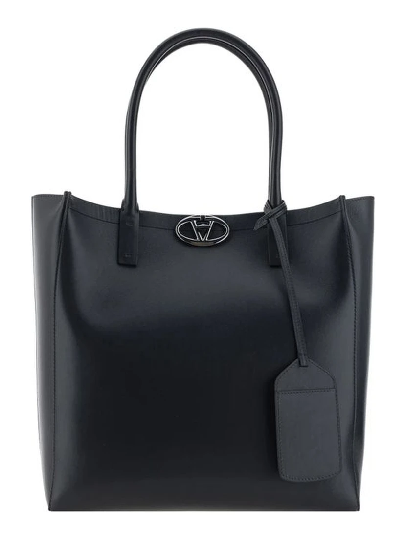 Black Calfskin Tote Bag