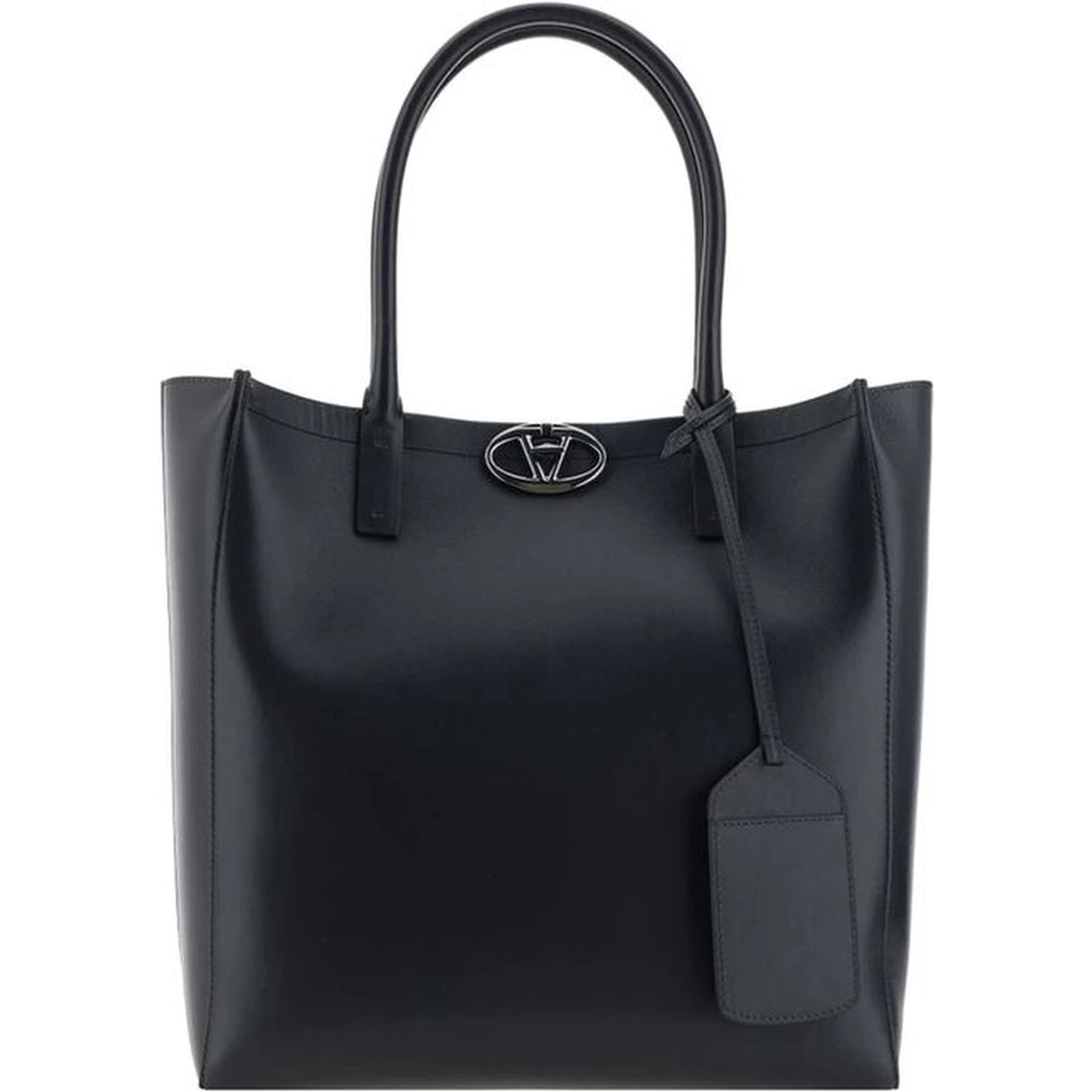 Black Calfskin Tote Bag