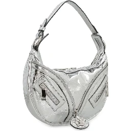 Silver Lamb Leather Shoulder Bag