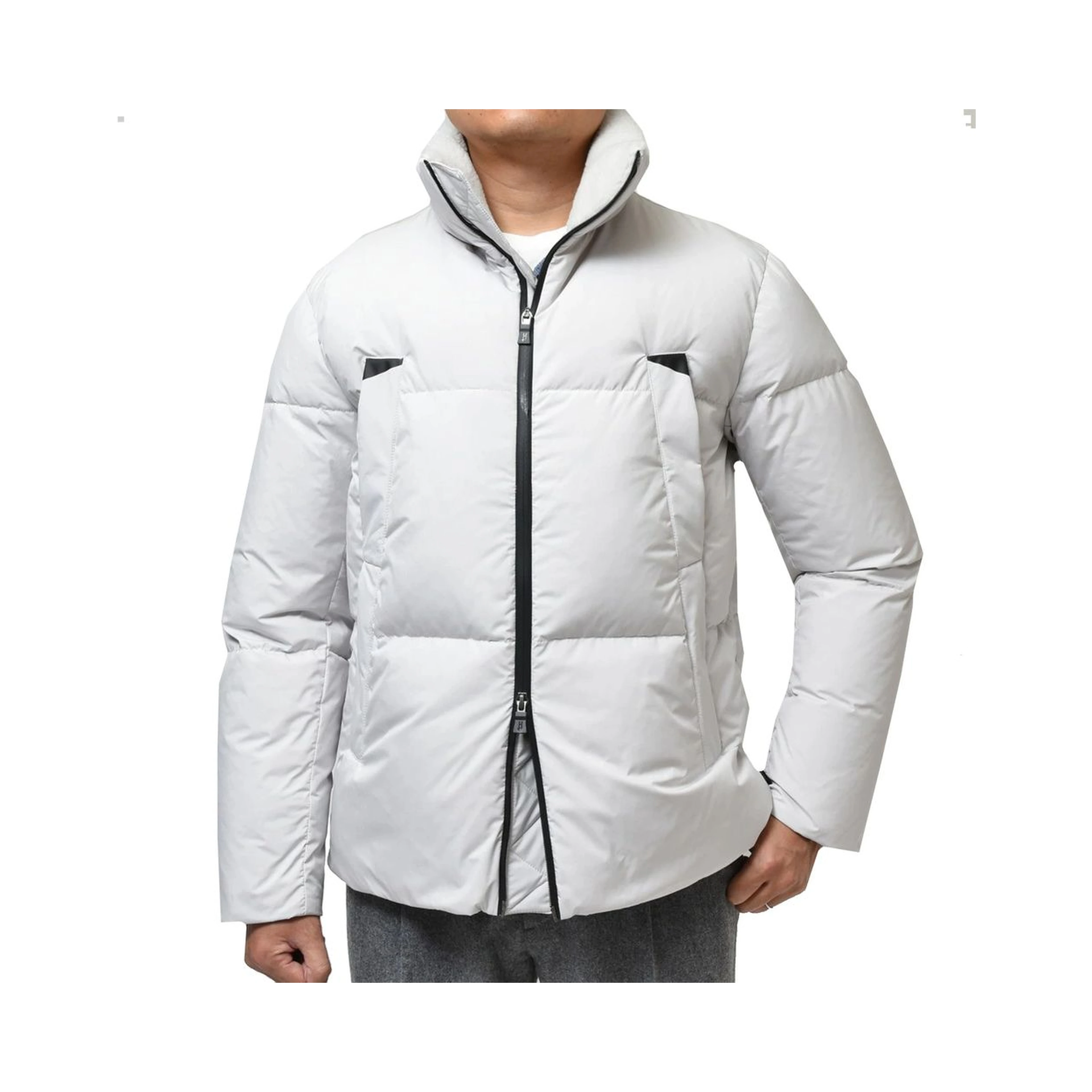 Gray Polyester Coat