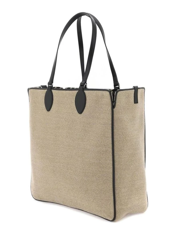 Beige Wool Tote Bag alternative