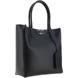 Black Calfskin Tote Bag