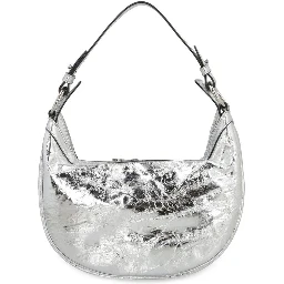 Silver Lamb Leather Shoulder Bag
