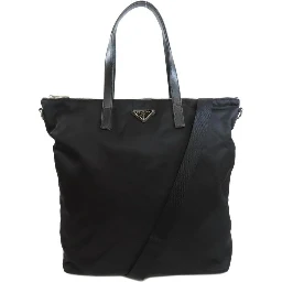 Black Nylon Tote Bag