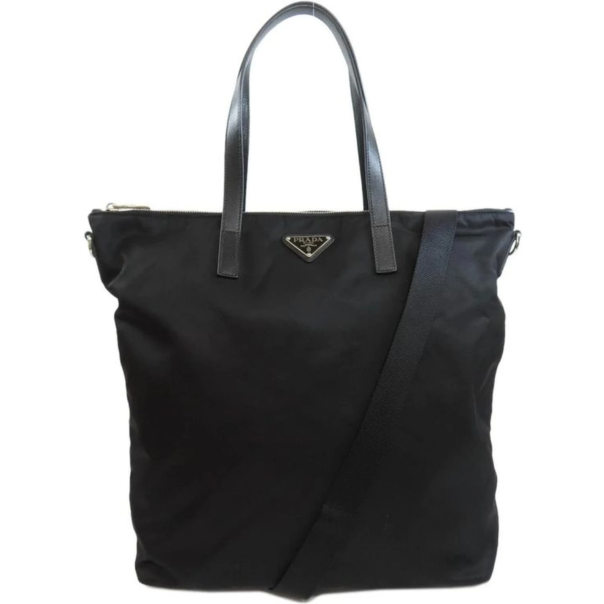 Black Nylon Tote Bag