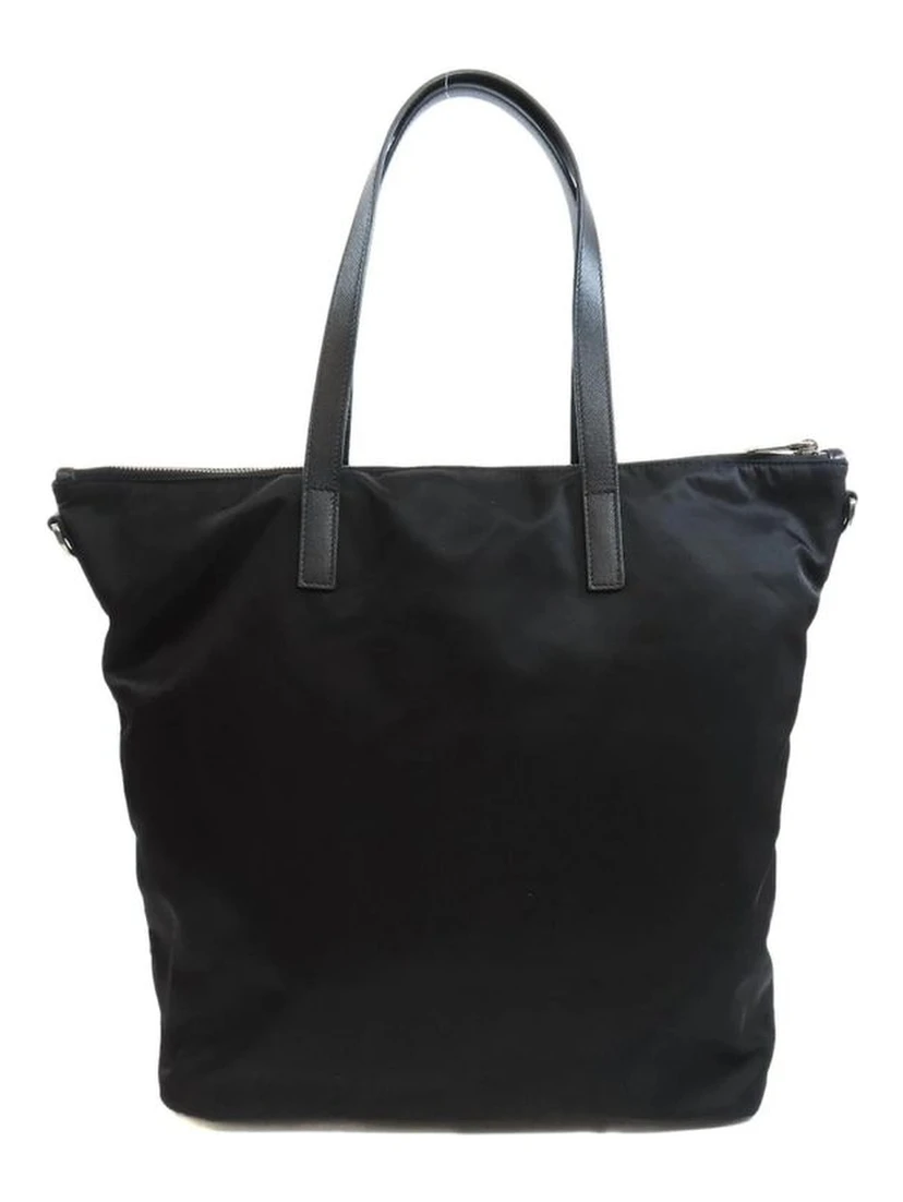 Black Nylon Tote Bag