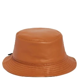 Brown Calfskin Bucket Hat