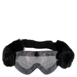 Black Fur Sunglasses