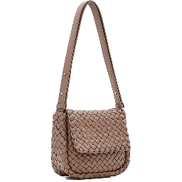 Brown Lamb Leather Shoulder Bag