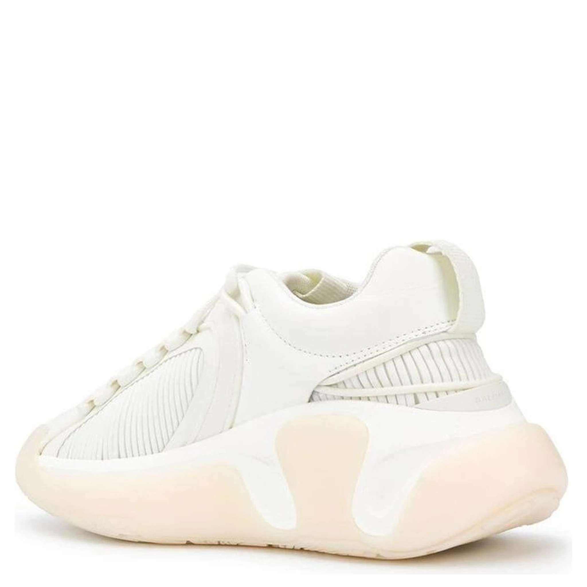 White Fabric Athletic Sneakers