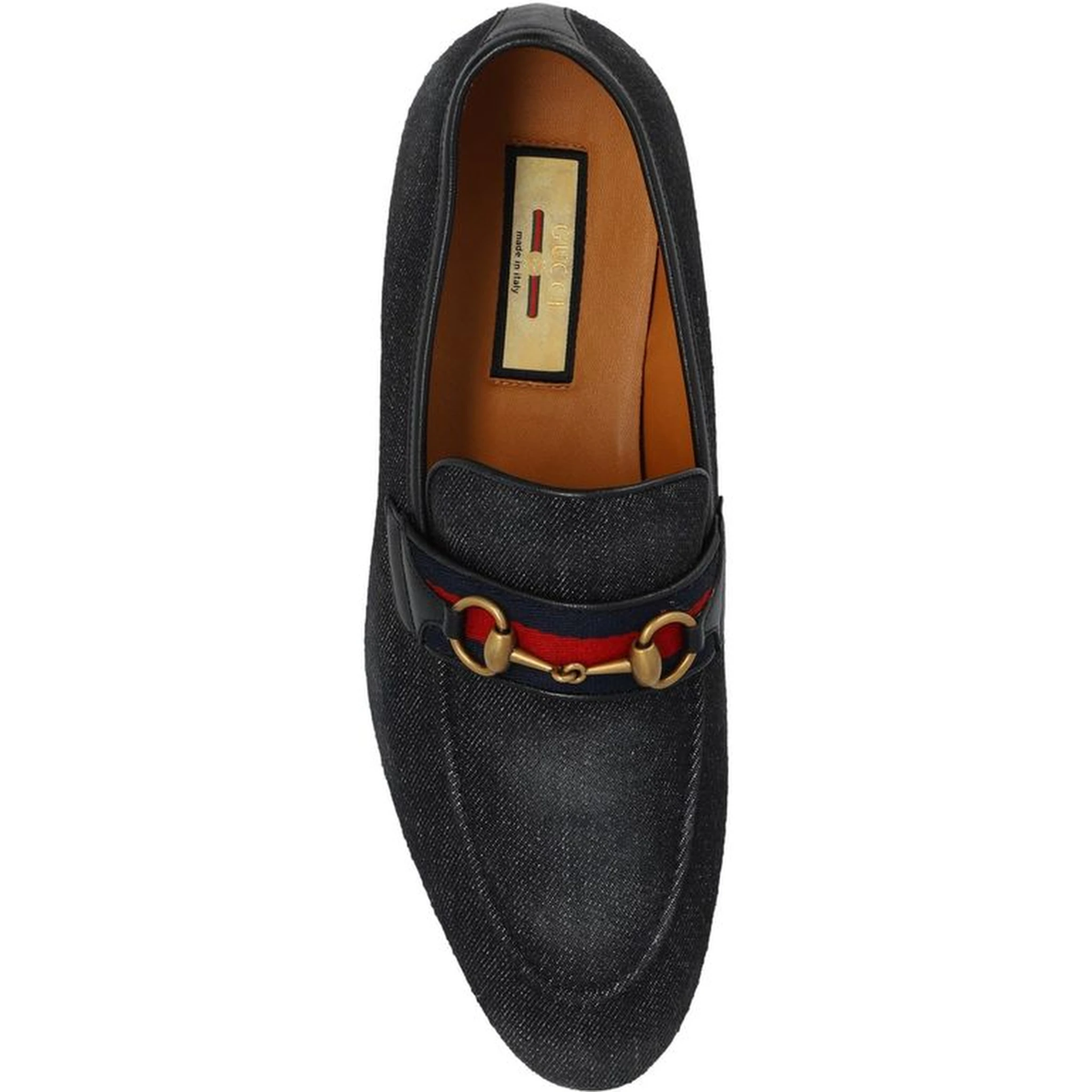 Black Fabric Slip-On Loafers