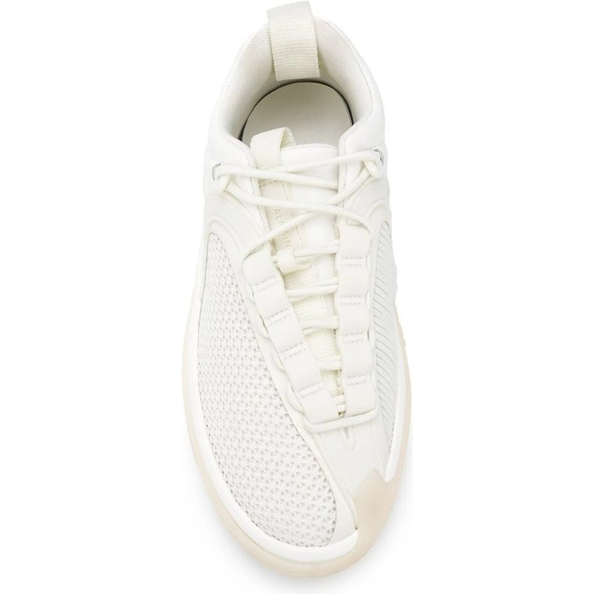 White Fabric Athletic Sneakers