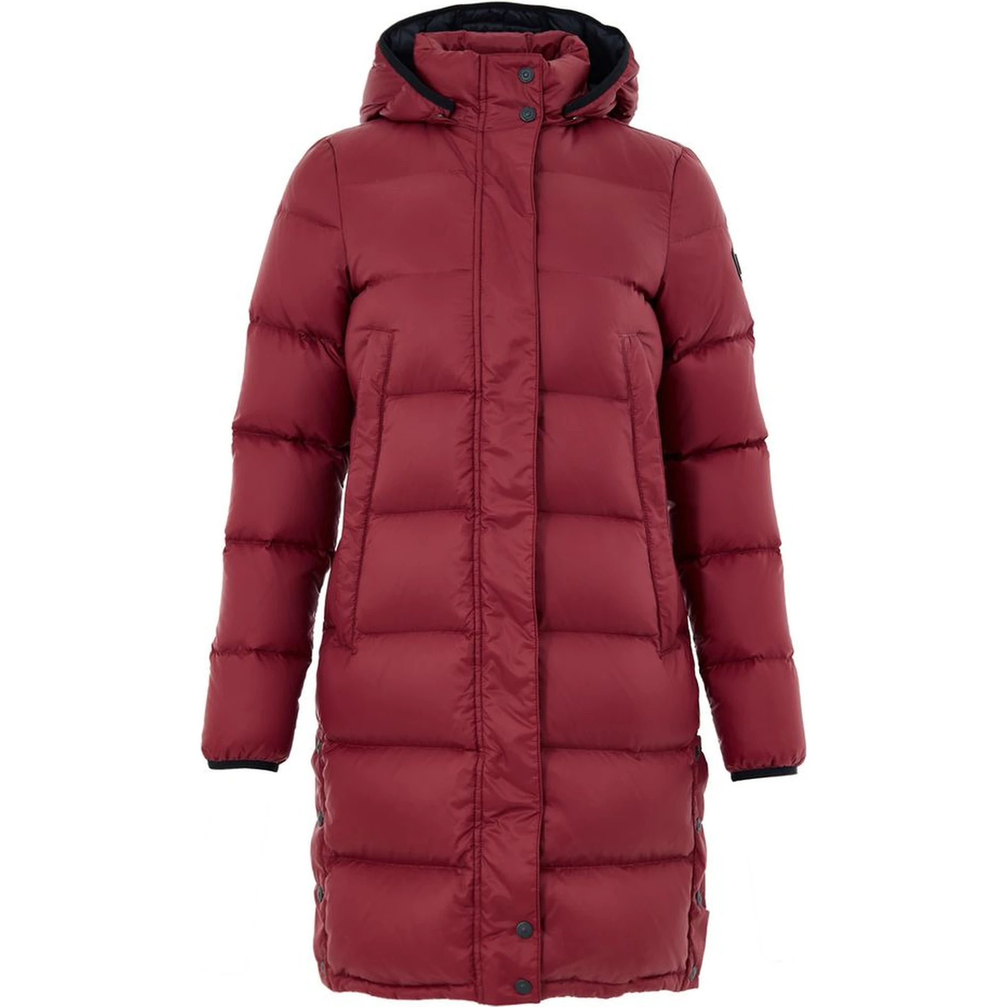 Bordeaux Cotton Full-Length Jacket
