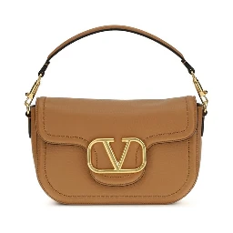 Beige Calf Leather Bos Taurus Shoulder Bag