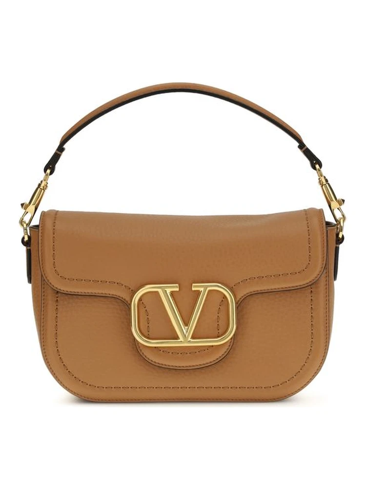 Beige Calf Leather Bos Taurus Shoulder Bag
