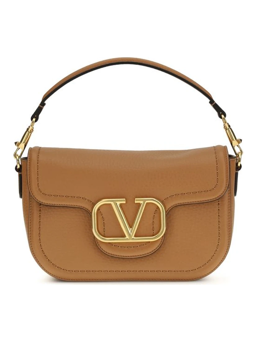 Beige Calf Leather Bos Taurus Shoulder Bag