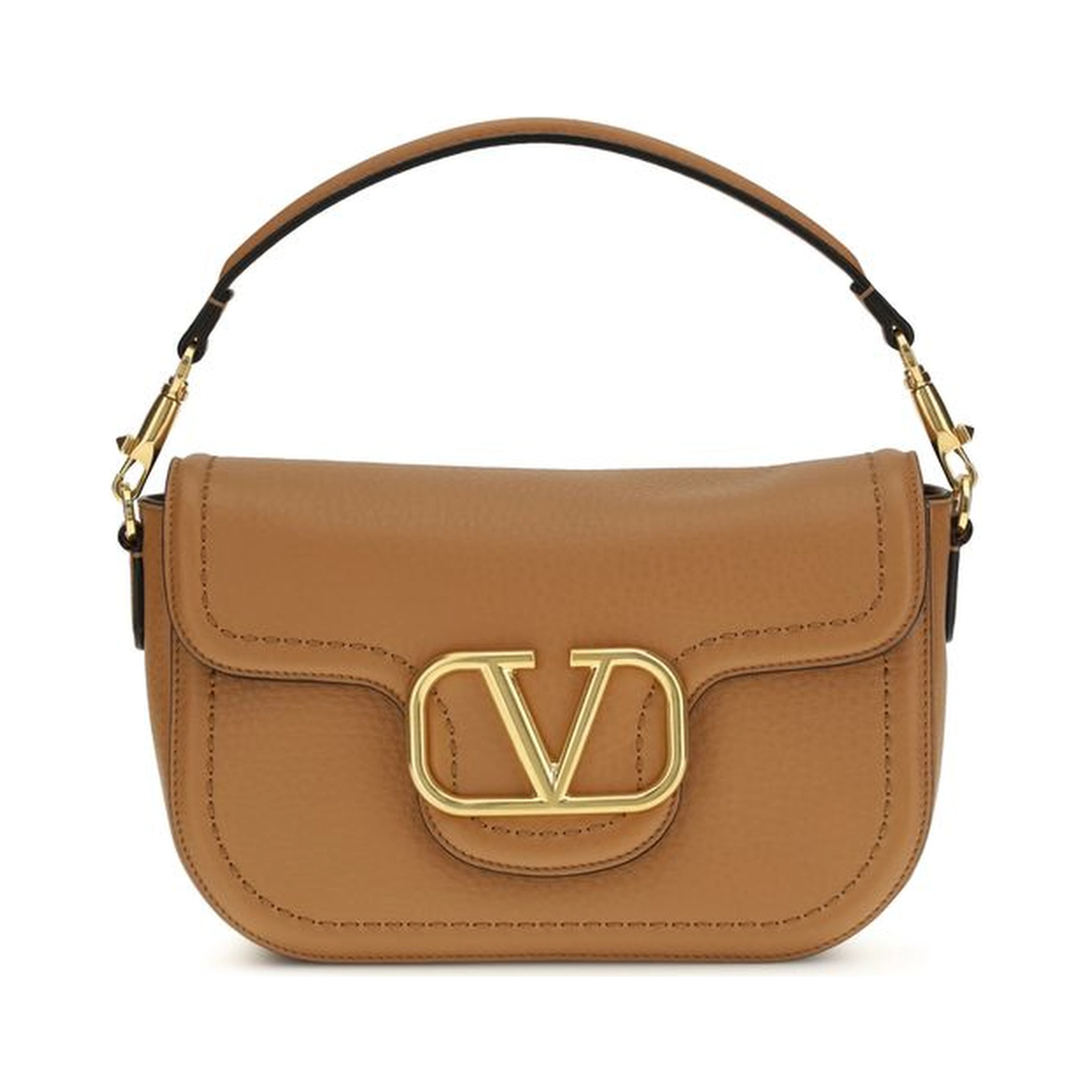 Beige Calf Leather Bos Taurus Shoulder Bag