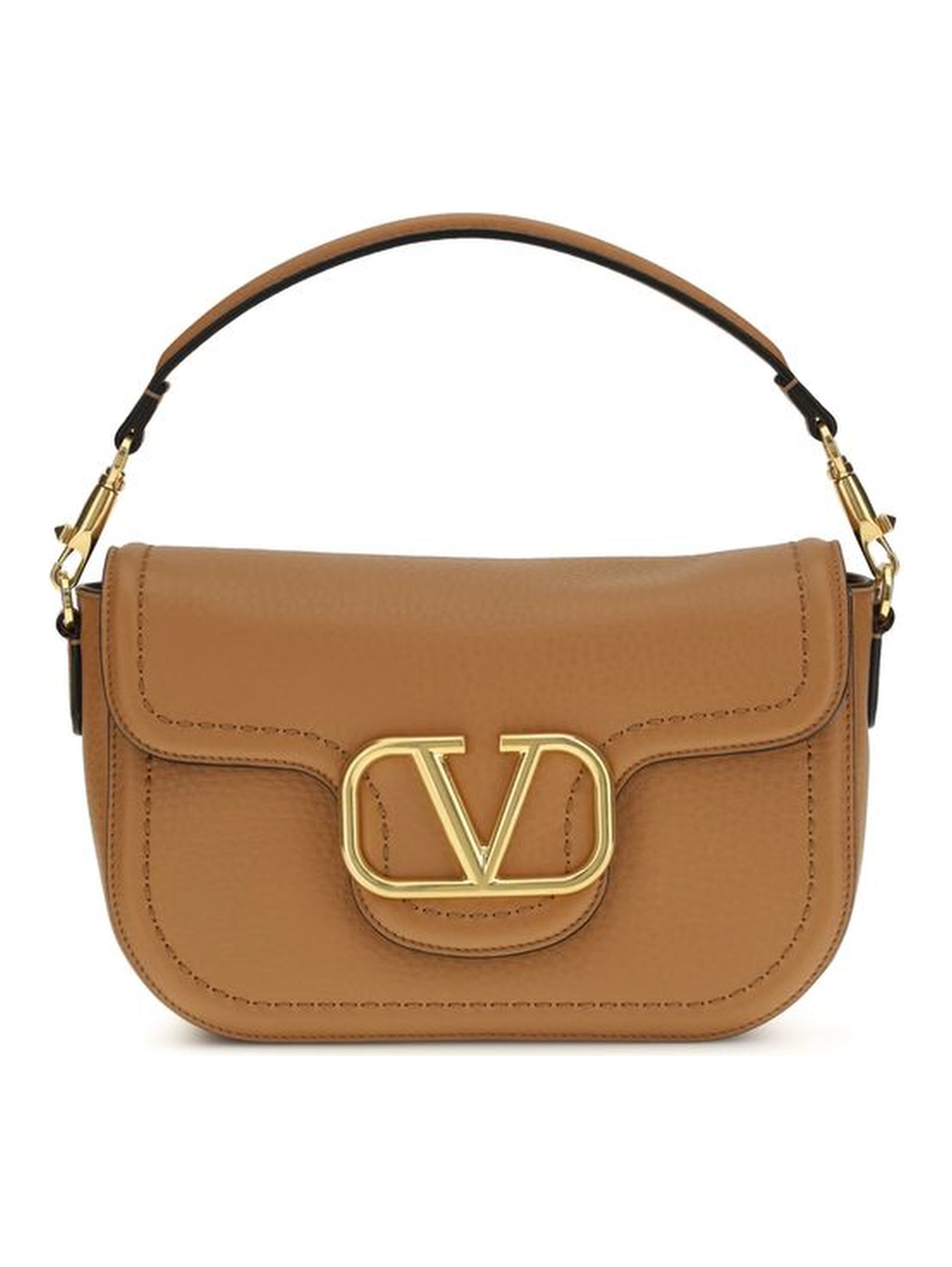 Beige Calf Leather Bos Taurus Shoulder Bag