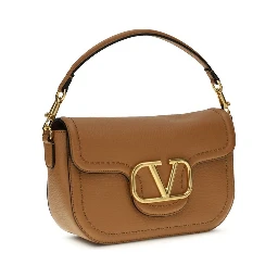 Beige Calf Leather Bos Taurus Shoulder Bag