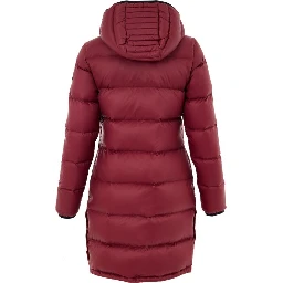 Bordeaux Cotton Full-Length Jacket