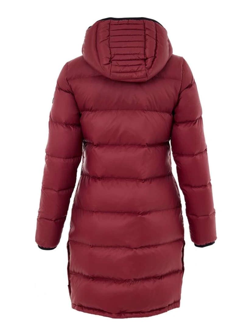 Bordeaux Cotton Full-Length Jacket