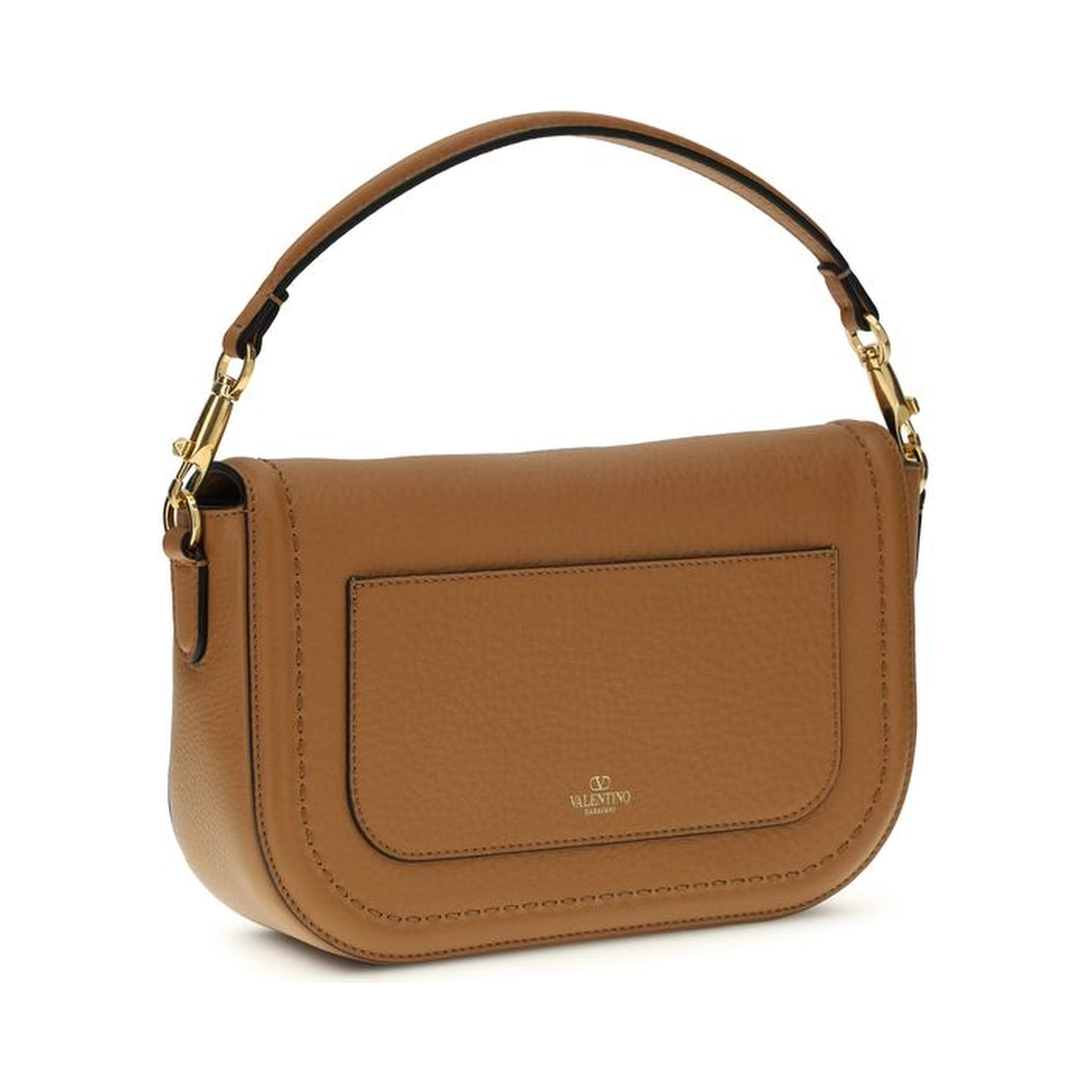 Beige Calf Leather Bos Taurus Shoulder Bag