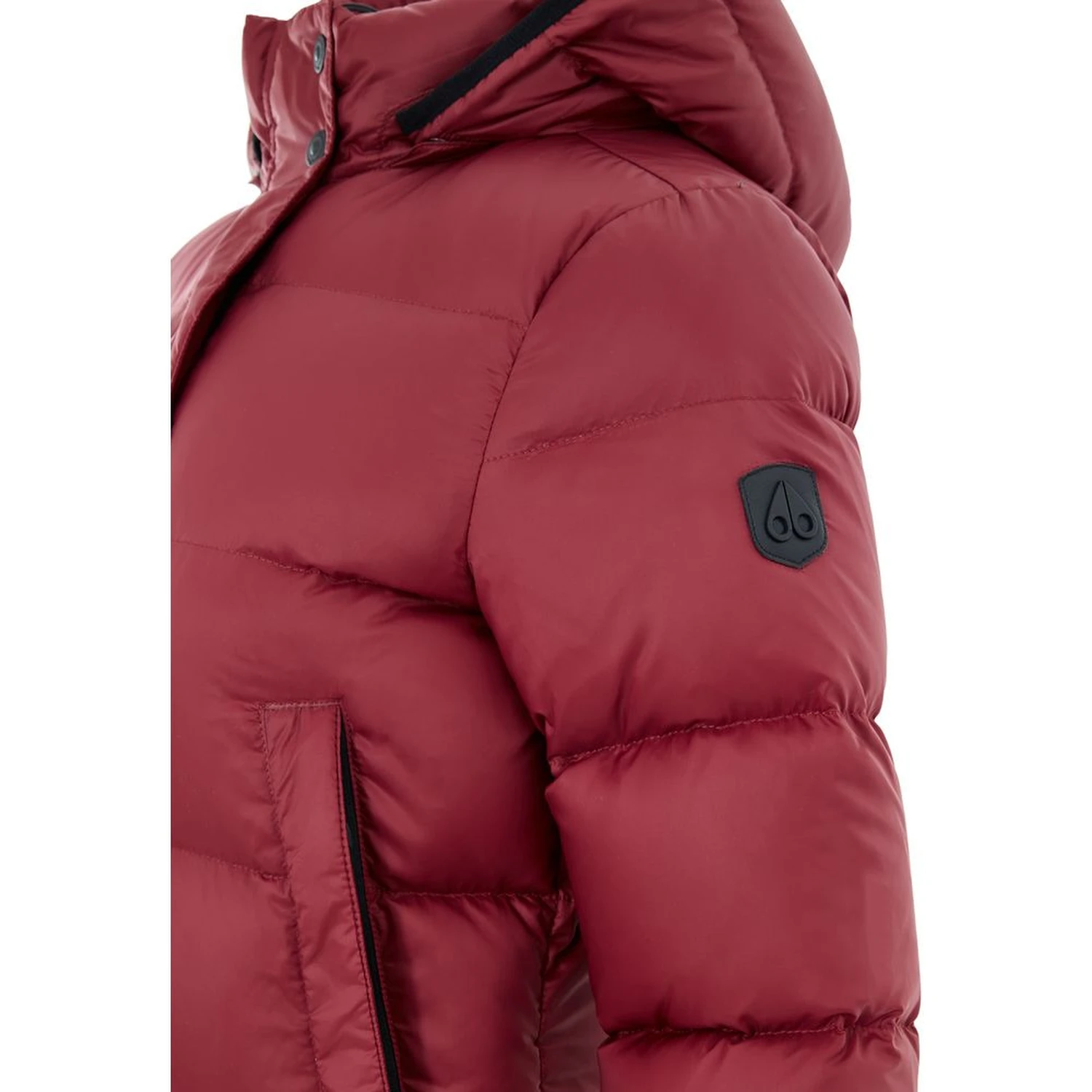 Bordeaux Cotton Full-Length Jacket