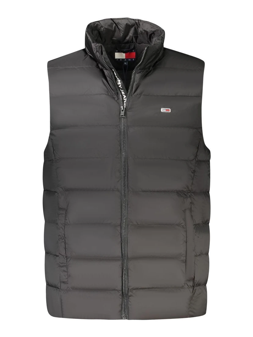Black Nylon Men's Vest Jacket